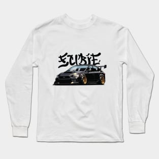 Impreza WRX Car Art - Subaru STI Widebody Modified JDM Car Long Sleeve T-Shirt